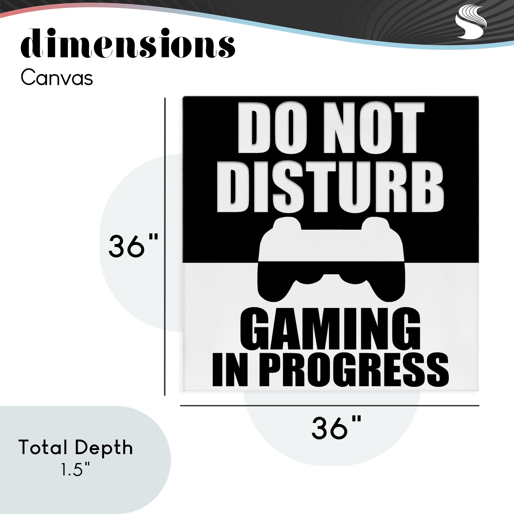 Do Not Disturb Minimal Gamer Canvas Wall Art, design by Kim Allen