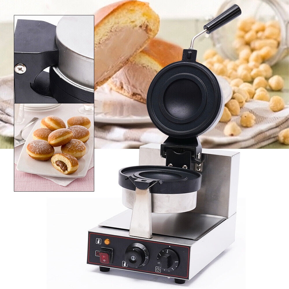 Miumaeov 1000W Electric Burger Waffle Maker Machine Commercial Non Stick Panini Hamburger Press Baking Machine