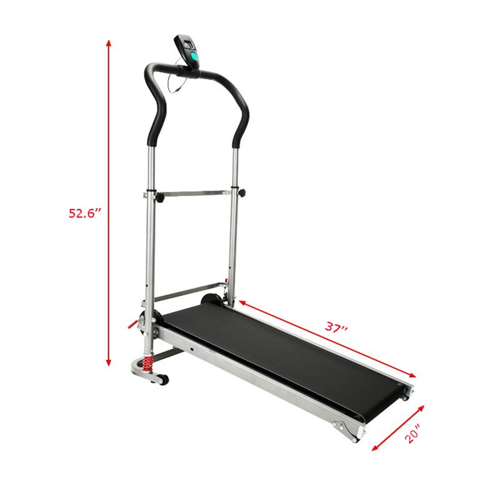 Techtongda Manual Walking Exercise Treadmill, Gray, 220 lb