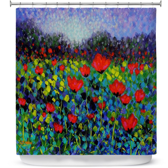 Shower Curtains 70" x 93" from DiaNoche Designs by John Nolan - Poppy Vista I
