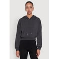thumbnail image 2 of Womens Cropped Kangaroo Pocket Pullover Hoodie, 2 of 5