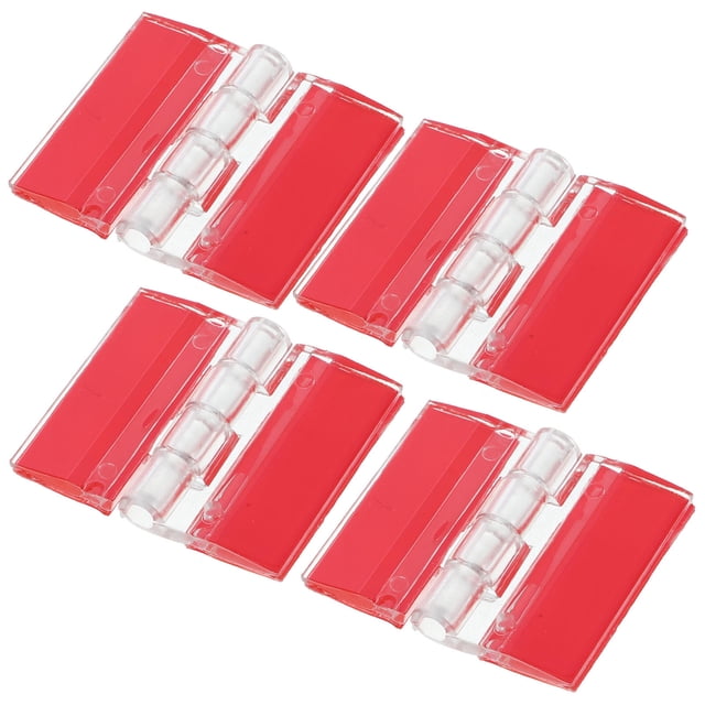 unbranded 4Ud Bisagras Pegajosas Acrílicas Rojas Multiusos Para Puertas De Gabinete Y Proyectos DIY