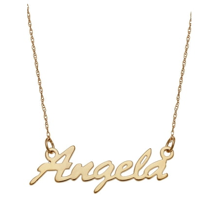 Personalized Women's 14kt Gold Script Name Necklace, 18