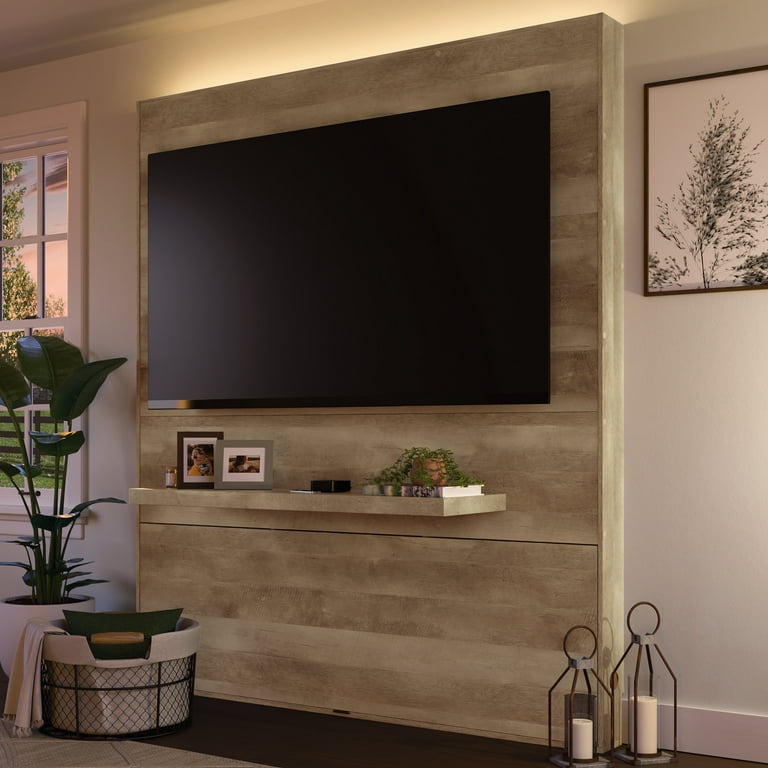 Sauder Cannery Bridge Entertainment Wall with LED Lights for Sauder Cannery Bridge Entertainment Wall with LED Lights for