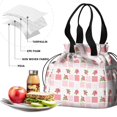 thumbnail image 4 of Pioneer Flower Floral Print Pattern Drawstring Lunch Bag Women - Drawstring Lunch Bag Insulated for Work Office - Stain-Resistant Large Lunchbags for Women with Multi-Pockets, 4 of 6