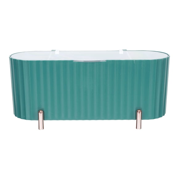 1 caja práctica para discos de maquillaje, hisopos de algodón con múltiples rejillas, caja para cosméticos