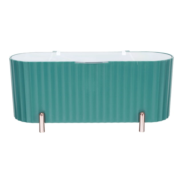 1 caja práctica para discos de maquillaje, hisopos de algodón con múltiples rejillas, caja para cosméticos