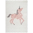 thumbnail image 2 of SAFAVIEH Carousel Kids Dalach Unicorn Area Rug, Ivory Gray/Pink, 8' x 10', 2 of 11