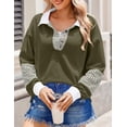 thumbnail image 6 of Zeagoo Fall Sweatshirts for Women Button Up Tops Henley V Neck Pullover Casual Comfy Shirts Fashion Clothes, 6 of 6