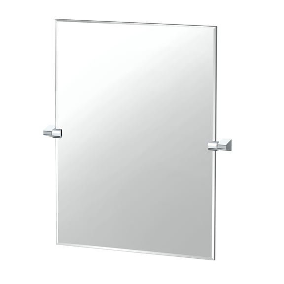 Gatco A-Line 31.5" Frameless Rectangle Mirror, Chrome