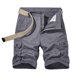thumbnail image 1 of Pantalones cortos de carga recortados con bolsillos con botones y cremallera sólida informal para hombre Pompotops oipoqjl41364, 1 of 3