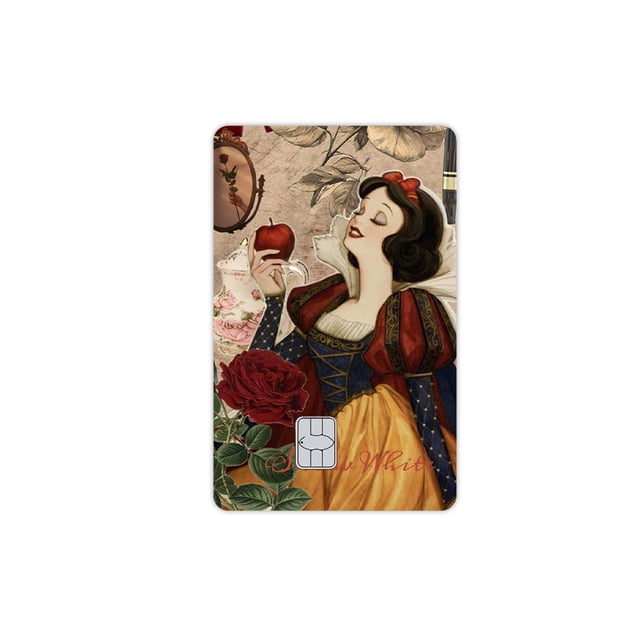 Cartoon Credit Debit Card Matte Skin Stickers Transportation Card Decoration Elsa Ariel Cinderella Belle Princess Girls Decal