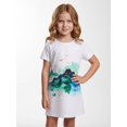 thumbnail image 2 of Trendy Charming Girls Short Sleeve Sundress Casual Dress Regular-Fit Daily Style for Young Girls Age 5-13, 2 of 6