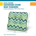 thumbnail image 3 of Duck Covers Water-Resistant Indoor Outdoor Seat Cushions, 19 x 19 x 5 inch, Mint Marine Chevron, 2 Pack, 3 of 8