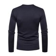 thumbnail image 4 of Frontwalk Men Sport Jersey Shirt Long Sleeve Plain Shirt V Neck Slim Top Tee Shirt, 4 of 4