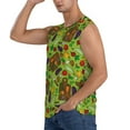Daiia Carrot Eggplant Printed Men's Tank Tops,Casual Soft Sleeveless
