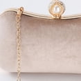thumbnail image 5 of Light color Bolso de hombro de noche para mujer, bolso de mano de terciopelo nupcial, para fiesta, graduación, boda, bolso cruzado, 5 of 5