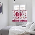 thumbnail image 3 of Happy Valentine's Day Kitchen Curtains Window Panels, Love Hearts Romantic Gray Wooden Insulated Window Treatment Curtain, Grommet Curtains for Bedroom/Living Room/Bathroom, 2 Piece 52"Wx72"L, 3 of 8