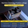 thumbnail image 4 of Car Chargers 145W High Power Charging Adapter 2-Socket Power Splitter 12-24V with PD45W+Type-C+2 USB Ports LED Voltage Display for Car Truck SUV, 4 of 9