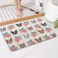 thumbnail image 4 of Boston Terrier Dog and Flower Florals Bathroom Rugs Mat,Non Slip Microfiber Bathroom Rug,Rubber Backing,Soft Bathroom Mats for Bathroom Floor,Tub and Shower,17x27in(43x68cm), 4 of 5