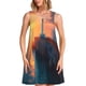 thumbnail image 1 of Easygdp Lighthouse At Sunset Coast para Vestido Transpirable de Mujer, Vestido Suelto de Manga Corta con Pliegues y Bolsillos para el Verano, 1 of 7