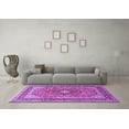 thumbnail image 3 of Ahgly Company Indoor Round Persian Purple Traditional Area Rugs, 6' Round, 3 of 4