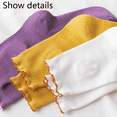 thumbnail image 3 of Floral embroidered toe joint soft round socks - skin color + taro purple, 3 of 5