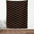 thumbnail image 3 of Ambesonne Wings Print Fabric by the Yard Upholstery, Love Art Heart on Dark, 5 Yards, Yellow Black Ruby, 3 of 4
