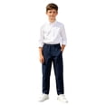 thumbnail image 6 of Chiccall Fashion Little and Big Kids Summer Suit Pants Thin Fully Elastic Waist Trousers Pants Solid Color Pocketed Tapered School Season Uniform Pants for Boys and Girls, 6 of 7