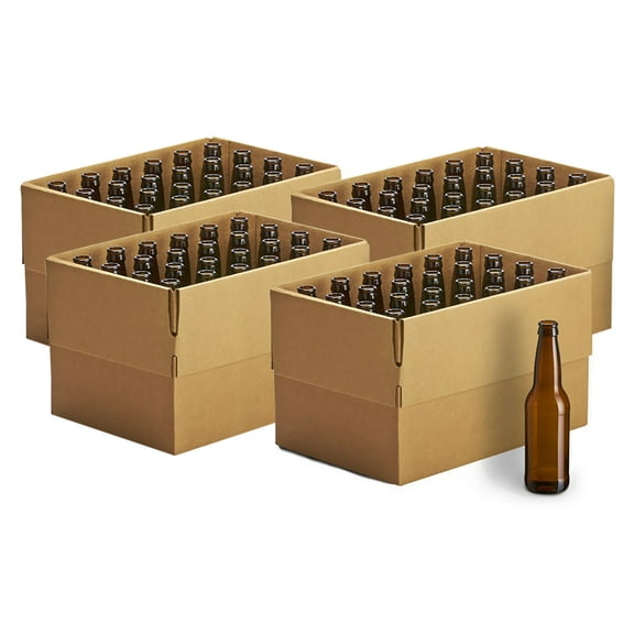 Monster Brew Home Brewing Supp Amber Beer Bottles (24 Pack), 12 oz (4-(Pack))