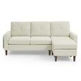 thumbnail image 7 of 80" Sectional Sofa,Convertible L Shaped Couch with Reversible Chaise and Removable Cushions and Pockets,Sectional Couch for Small Space Apartment,Office,Bedroom,Beige Chenille, 7 of 7