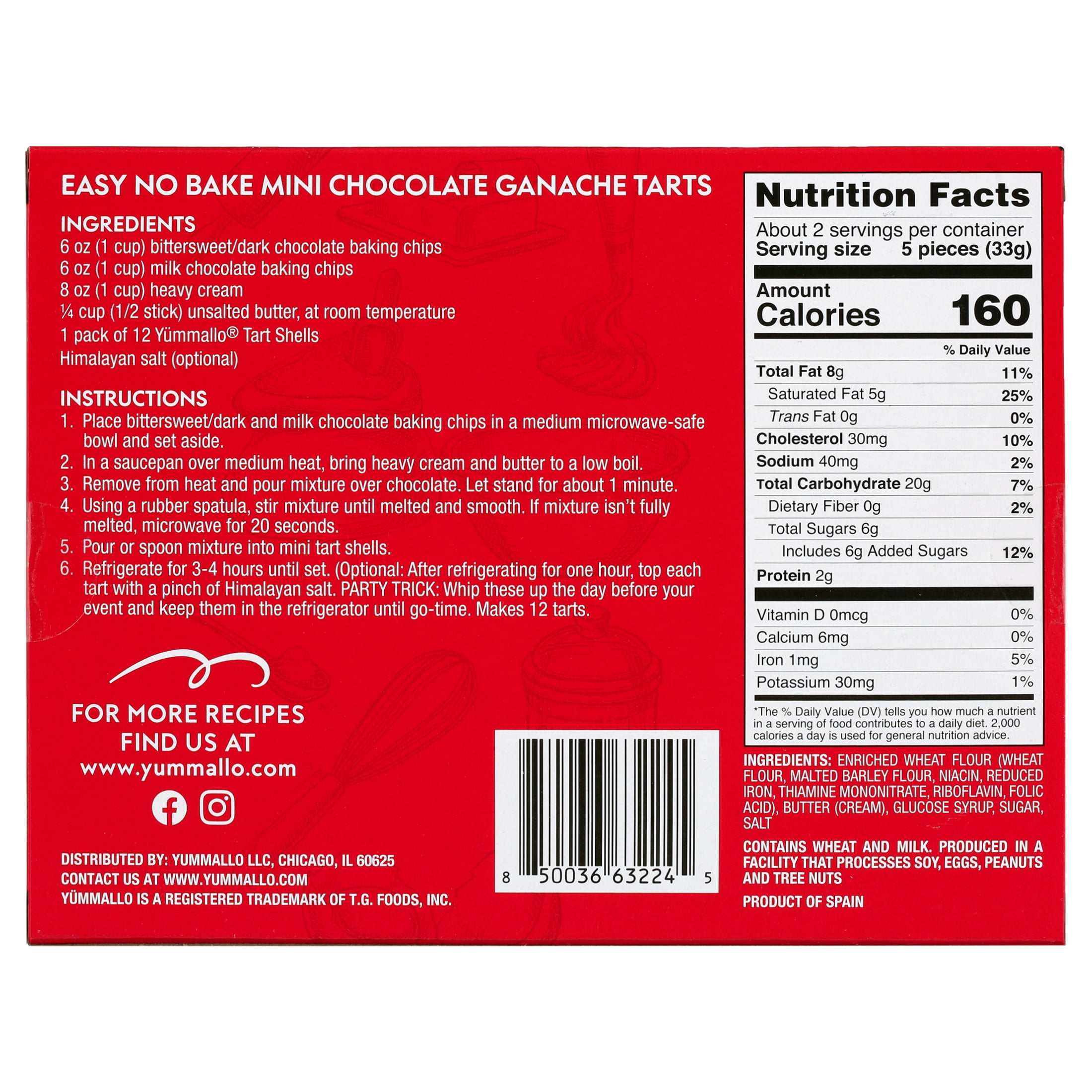 Yummallo Mini Shortbread Tart Shells, 12 count, 2.75 oz (78 g)
