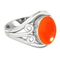 thumbnail image 3 of 925 Sterling Silver Women Jewelry Natural Carnelian Ring, 3 of 10
