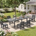 thumbnail image 6 of SERWALL HDPE Outdoor Dining Chairs Set of 2, All Weather Patio Chairs for Deck, Lawn or Garden, Gray, 6 of 6