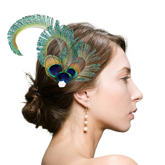 Fimkaul Women's Hair Clips Girls Hats For Fascinators Feather Hat For Tea Party Cocktail Church Wedding Guest Gifts