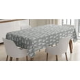 thumbnail image 1 of Christmas Tree Tablecloth, Triangular Shaped Silhouettes on a Background with Snowflakes, Rectangle Satin Table Cover for Dining Room and Kitchen, 60" X 90", Pale Taupe and Vermilion, by Ambesonne, 1 of 2