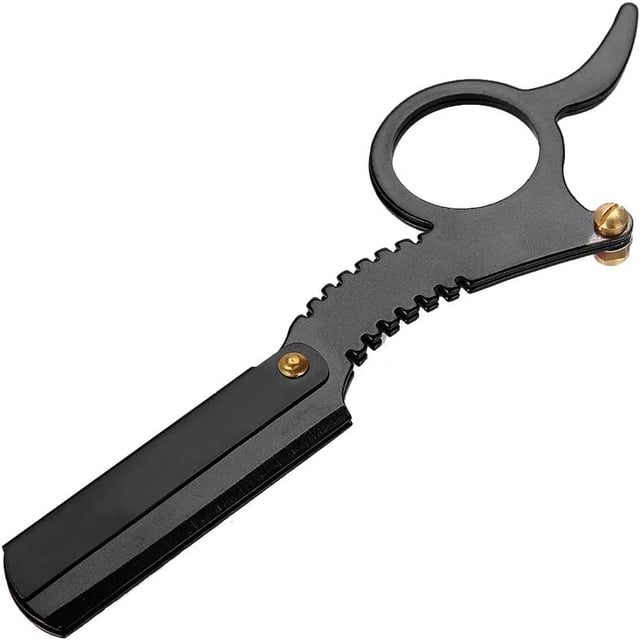 BEMS-1 afeitadora de borde recto de acero inoxidable para hombre, manual en forma de pulgar
