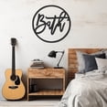 thumbnail image 2 of LaModaHome Exclusive Metal Wall Decor With Bath Inscription In Round – Durable & Artistic Metal Wall Art for Home and Office Decor, Perfect for Any Interior Design Aesthetic, 2 of 5