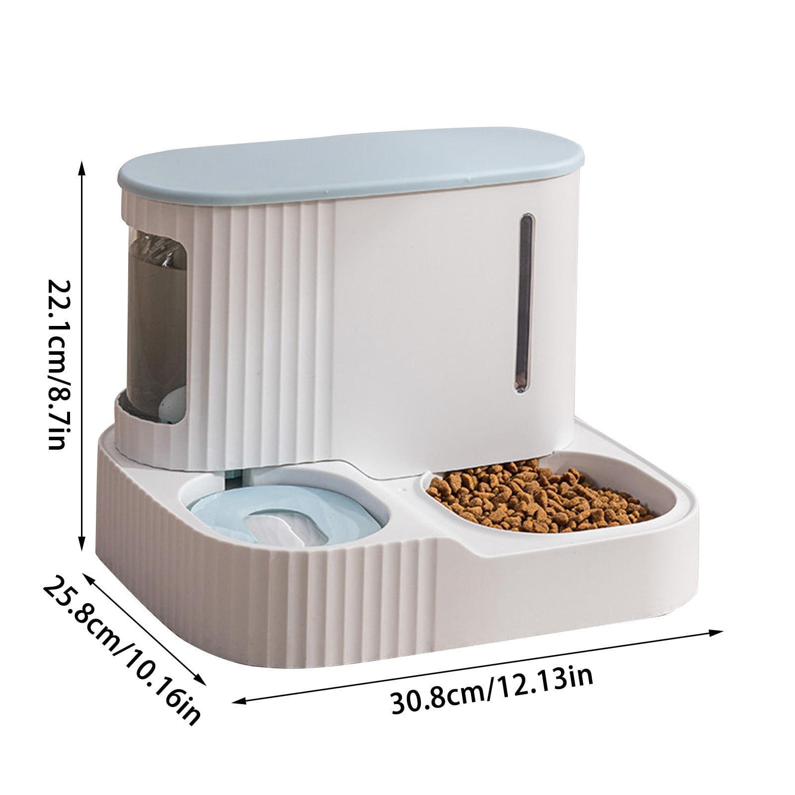 Automatic Dog Feeder and Dog Water Dispenser with Gravity Self‑Feeding Pet Food and Water Dispenser for Indoor Cats and Cat Food Bowl，Pink