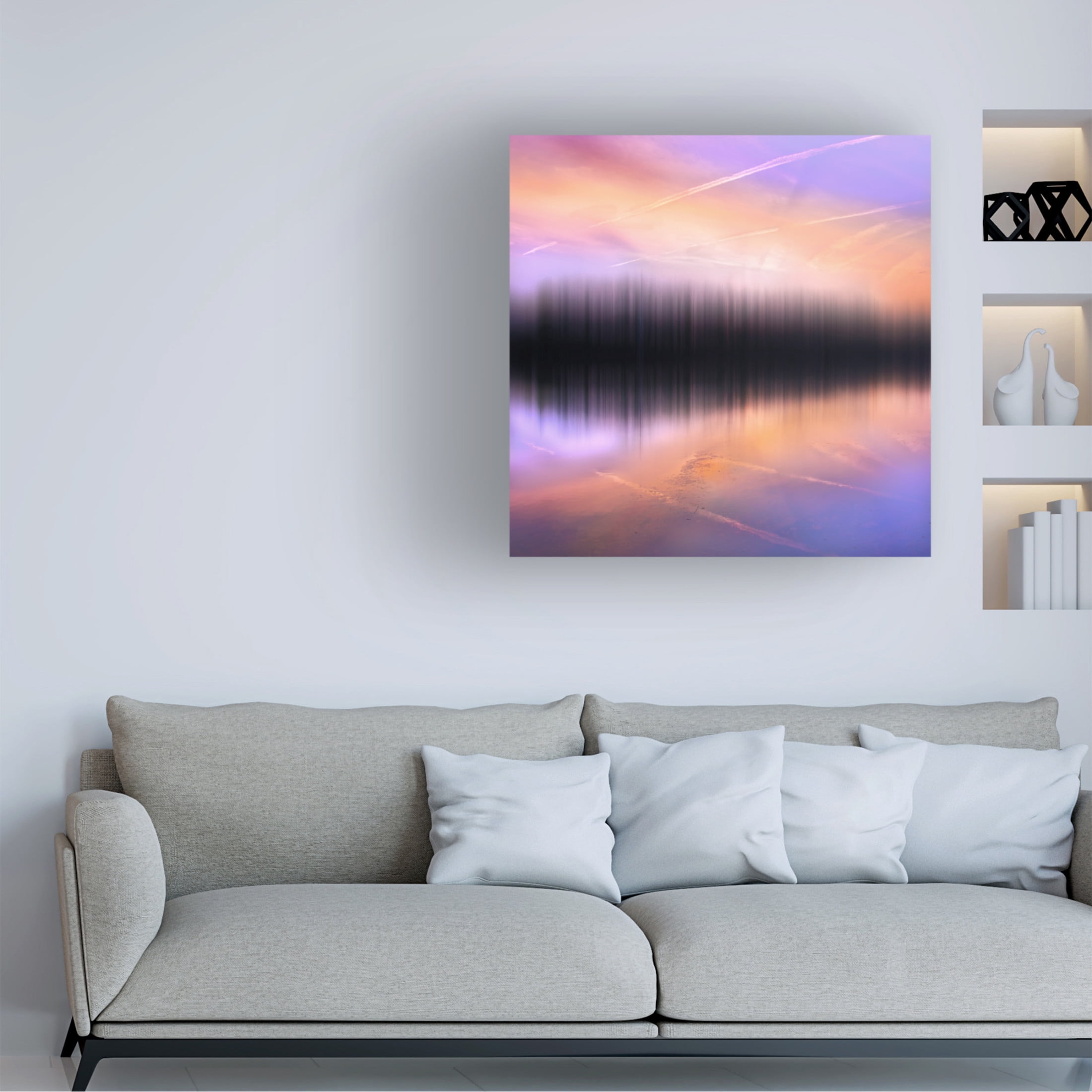 Canvas Wall Art - Chus Rodriguez 'Lejos  En El Reino De Los Sueapos Iii' Wall Art for Living Room, Bedroom, or Office D?cor by Trademark Fine Art - 35 x 35 Inches