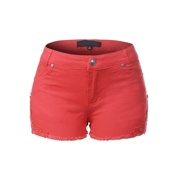 Made by Olivia Women's Casual Stretchy Denim Jean Shorts with Pockets