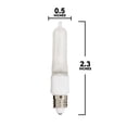 thumbnail image 4 of Satco S1914 - 50 watt; Halogen; T4; Frosted; 2000 Average rated Hours; 675 Lumens; Mini Cand base; 120 volts, 4 of 4