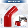 thumbnail image 4 of Unique Bargains 45 Degree 2.0 Inch to 2.5 Inch ID 4Ply Car Elbow Reducer Silicone Hose Coupler Intercooler Tube Red, 4 of 7