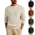 thumbnail image 1 of WRKEKC Chemises à Manches Longues pour Hommes, T-Shirts à Manches Longues pour Hommes, Chandail à Col Rond Uni pour Hommes, Tricot Chaud et Décontracté à Manches Longues pour Hommes, 1 of 6