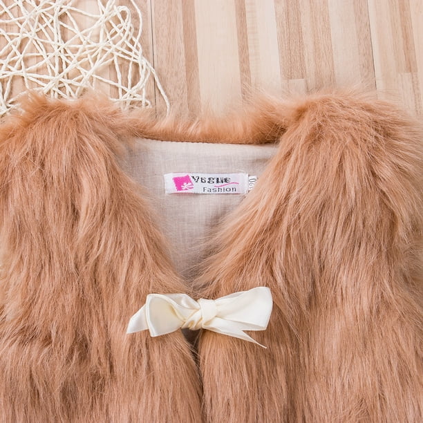 Baby girl fur vest discount