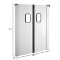 thumbnail image 2 of Commercial Double Aluminum Swinging Traffic Door with 9 In. x 14 In. Window - 72 In. x  84 In. Door Opening, 2 of 5