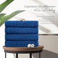 thumbnail image 7 of Everyday Home by Trident Quick Dry 4 Bath Towels, 100% Cotton , lightweight,Soft, Absorbent, Bathroom Towels, 4 Bath 27"x54", Navy Blue, 7 of 7