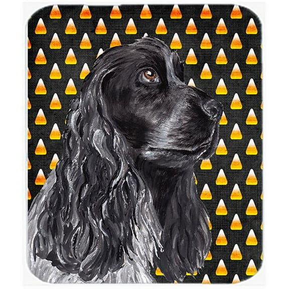 15 X 12 In. Cocker Spaniel Halloween Candy Corn Glass Cutting Board Large Size