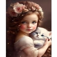 thumbnail image 1 of 5D DIY Taladro Gato Dulce Niña Del Kit 40x50cm, 1 of 9