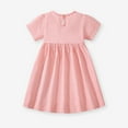 thumbnail image 2 of HILEELANG Toddler Girls Summer Dress Cotton Casual Pink Dot Mouse Applique Jersey Shirt Playwear Dresses 5T, 2 of 5